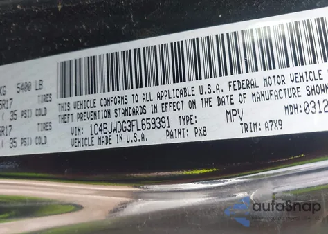 2015 Jeep Wrangler Unlimited Sport z USA, uszkodzony, nr VIN 1C4BJWDG3FL659391